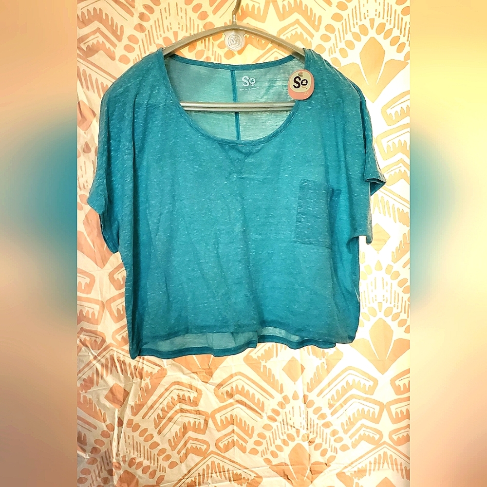 SO Plus Crop HI Lo Solid